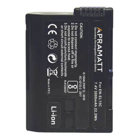 APRAMATT DC ENEL 15C 9000 mAh (Nikon) Battery