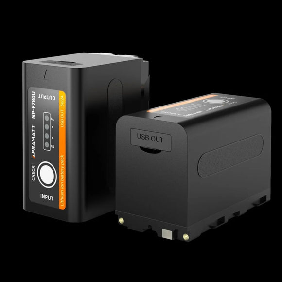 Apramatt DC F780U 18500 mAh (Video Light) Battery With Indicatore type-C Input and USB output