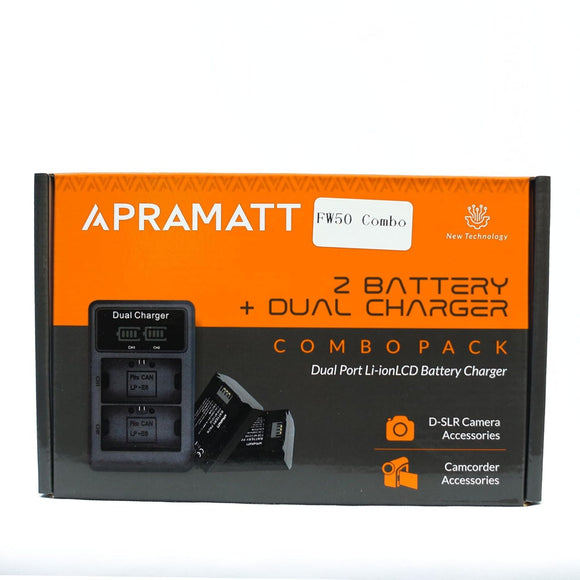 Apramatt DC FW50 Combo (2 Battery 1500 mAh + Dual Charger)