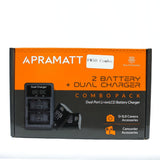 Apramatt DC FW50 Combo (2 Battery 1500 mAh + Dual Charger)