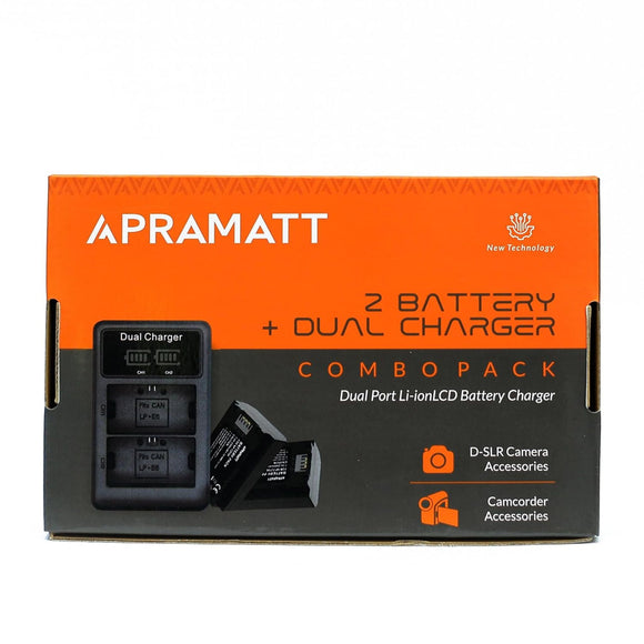 Apramatt DC LPE17 Combo (2 Battery 2000 mAh + Dual Charger)