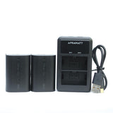 Apramatt DC LPE6 GOLD Combo (2 Battery 9200 mAh + Dual Charger)