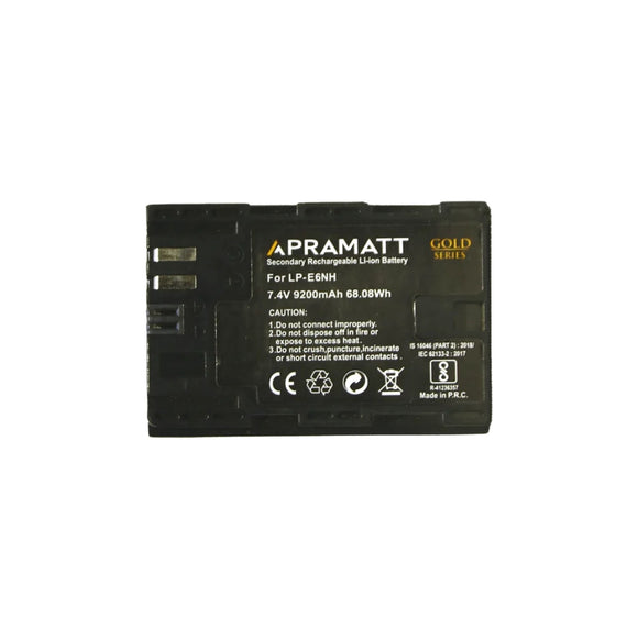 APRAMATT DC LPE6 Gold 9200 mAh (Canon) Battery