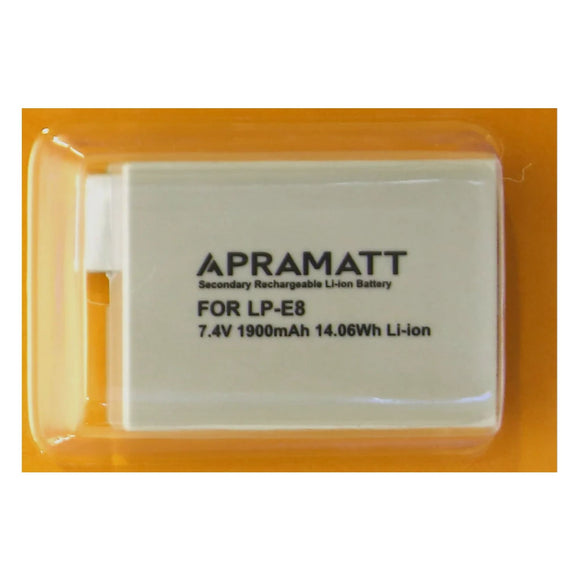 APRAMATT DC LPE8 1900 mAh (Canon) Battery