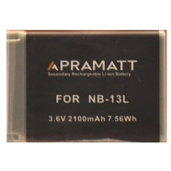 APRAMATT DC NB 13L 2100 mAh (Canon) Battery