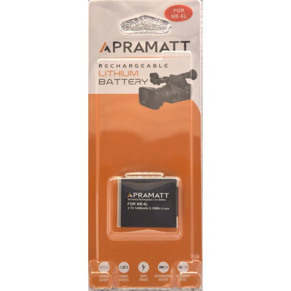 APRAMATT DC NB 6L 1400 mAh (Canon) Battery