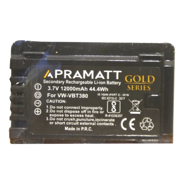 APRAMATT DC VBT 380 Full Decoded Gold 12000 mAh (Panasonic) Battery