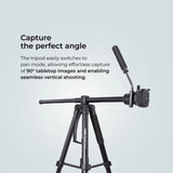 Digitek (DPTR 895VD) Professional Tripod CUM Monopod with Multipurpose Head for Low Level Shoot & Panning for Photography, Videography Suitable for DSLR, DV Camera, Binocular Max Height (6.39Feet) & Max Load 4 to 5 kg.