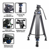 Digitek (DPTR-7060VD) Platinum Heavy Duty Video Tripod Maximum Operating Height: 1849 mm, Max Load Upto: 20 kgs