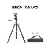 DIGITEK® (DTR 520 BH) 152CM Foldable Aluminum Tripod Cum Monopod with Swivel Pan Head, 4 Section Adjustment, 7kg Max Load, Max Operating Height: 4.95Ft, Compatible with DSLR Camera, Dv Video Camcorder