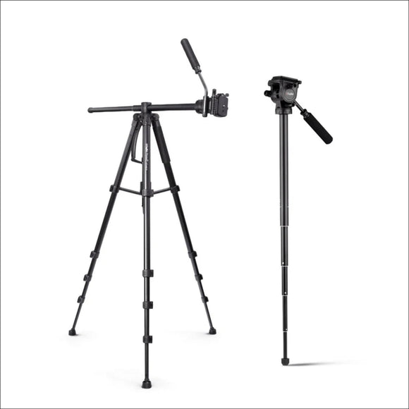 Digitek (DPTR 895VD) Professional Tripod CUM Monopod with Multipurpose Head for Low Level Shoot & Panning for Photography, Videography Suitable for DSLR, DV Camera, Binocular Max Height (6.39Feet) & Max Load 4 to 5 kg.