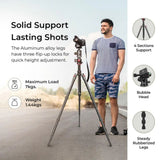 DIGITEK® (DTR 520 BH) 152CM Foldable Aluminum Tripod Cum Monopod with Swivel Pan Head, 4 Section Adjustment, 7kg Max Load, Max Operating Height: 4.95Ft, Compatible with DSLR Camera, Dv Video Camcorder