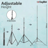 DIGITEK (DBSK 010FT) Studio Background Stand Kit (9ft x 10ft) for Backdrop Photography and Videography, Portable and Foldable Stand Kit with Carry Bag