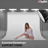 DIGITEK (DBSK 010FT) Studio Background Stand Kit (9ft x 10ft) for Backdrop Photography and Videography, Portable and Foldable Stand Kit with Carry Bag