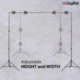 DIGITEK (DBSK 010FT) Studio Background Stand Kit (9ft x 10ft) for Backdrop Photography and Videography, Portable and Foldable Stand Kit with Carry Bag