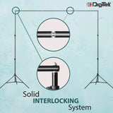 DIGITEK (DBSK 010FT) Studio Background Stand Kit (9ft x 10ft) for Backdrop Photography and Videography, Portable and Foldable Stand Kit with Carry Bag