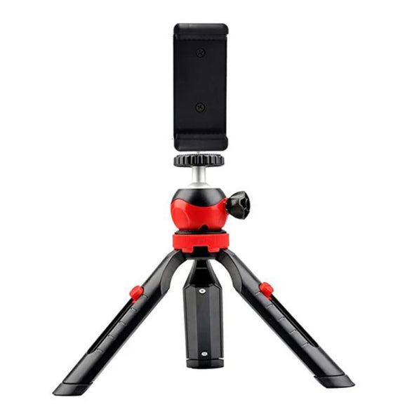 DIGITEK® (DTR 200MT) 18CM Flexible & Portable Mini Tripod with Smartphone Holder & 360° Ball Head, 1kg Load Capacity, 2 Section Adjustment, Rubber Feet, For Smartphones, Compact Cameras, GoPro Cameras