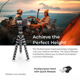 DIGITEK® (DTR 250 GT) 24cm Flexible Gorilla Mini Tripod with Phone Holder & Pan Head, 10 Sections Adjustment, 24cm Max Height, Cutting Edge Design, Reliable Grip, for Smartphones & Action Cameras