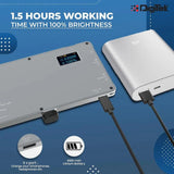 DIGITEK® (LED D135 ML) 12W Metal Body RGB LED Light with OLED Display, Adjustable Brightness & 360° Color Control, USB-C Charging, 21 Preset Effects, Multi-Scene Lighting for Photo & Video Shoots