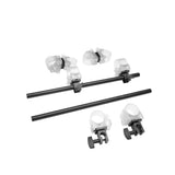 Nanlite DIY Tube Holder include：2 in 1 Tube holder x2pcs Aluminous pole 395mmx2pcs Tube holder x 4pcs
