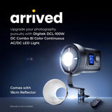 Digitek DCL-100W DC Combo Continuous AC/DC LED Light DCL-lOOW DC Combo with 18 CM Reflector