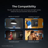 Digitek Lite (DCL 150WBC) Combo Bi Color Continuous LED Light with 18 CM Reflector Suitable for All Kinds of Small Production Photography/Power Saving & Environment Protection
