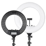 Digitek Platinum DPRL-19RT Professional LED Ring Light Runs on AC Power with No Shadow apertures, Ideal use for Makeup, Video Shoot, Fashion Photography & Many More