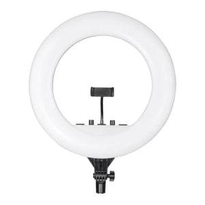 Digitek Platinum (DPRL 19H) Professional LED Ring Light Runs on AC/DC Power with No Shadow apertures, Ideal use for Makeup, Video Shoot, Fashion Photography & Many More