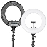 Digitek Platinum (DPRL 19H) Professional LED Ring Light Runs on AC/DC Power with No Shadow apertures, Ideal use for Makeup, Video Shoot, Fashion Photography & Many More