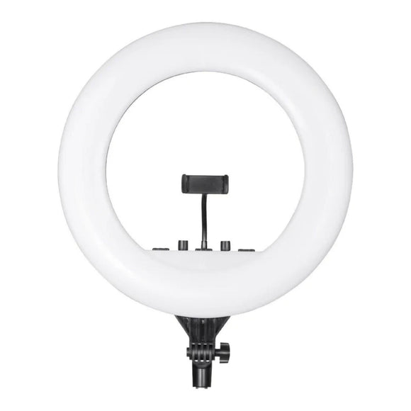 Digitek Platinum (DPRL 19H) Professional LED Ring Light Runs on AC/DC Power with No Shadow apertures, Ideal use for Makeup, Video Shoot, Fashion Photography & Many More