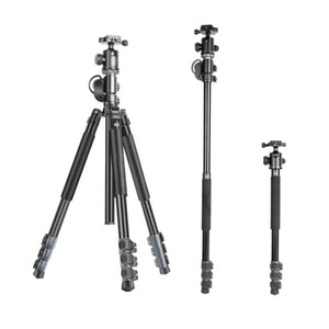 Digitek Tripod DTR 540 BH | Professional 2-in-1 Design | Ball Head Mechanism | 180° Vertical Flip Function | Leg Angle Adjustment Button