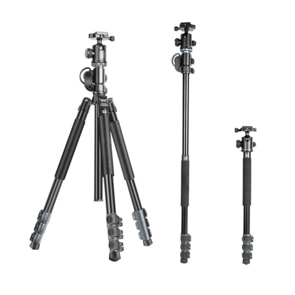Digitek Tripod DTR 540 BH | Professional 2-in-1 Design | Ball Head Mechanism | 180° Vertical Flip Function | Leg Angle Adjustment Button