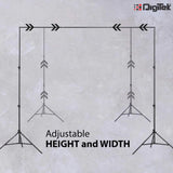 Digitek (DBSK-009FT) Studio Background Stand Kit for Backdrop Photography and Videography, Portable and Foldable Stand Kit with Bag