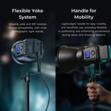 Digitek (DCL 100WBC DC RGB Combo) Light with 18 CM Reflector with AC/DC Support, a Unique Modern Meticulous design for Photographers aesthetic idea. Suitable for all kinds of Professional Photography