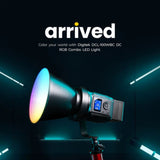 Digitek (DCL 100WBC DC RGB Combo) Light with 18 CM Reflector with AC/DC Support, a Unique Modern Meticulous design for Photographers aesthetic idea. Suitable for all kinds of Professional Photography