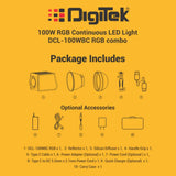 Digitek(DCL-100 WBC RGB Combo) Continuos LED Light DCL- 100 WBC RGB with Mini Bowen Mount Reflector