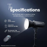 Digitek (DCL 250W Combo) Continuous LED Photo/Video Light with 18 cm Reflector Suitable for All Kinds of Small Production Photography / Power Saving & Environment Protection
