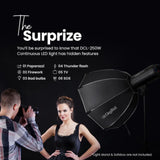 Digitek (DCL 250W Combo) Continuous LED Photo/Video Light with 18 cm Reflector Suitable for All Kinds of Small Production Photography / Power Saving & Environment Protection