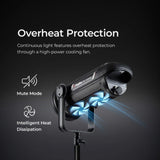 Digitek (DCL 600W Combo) Bi Color Continuous LED Light with Power Station & Reflector