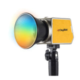 Digitek (DCL-60W RGB) 60W Palm RGB Continuous LED Light with Reflector & Mini Bowen Mount Unique Modern Meticulous Design to Cater to The Photographers Aesthetic idea for Professional Photography