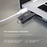 Digitek (DCR 007) USB-A 3.0 & Type C High-Speed Multi-Card Reader DCR-007