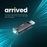Digitek (DCR 007) USB-A 3.0 & Type C High-Speed Multi-Card Reader DCR-007