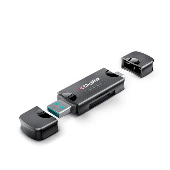 Digitek (DCR 007) USB-A 3.0 & Type C High-Speed Multi-Card Reader DCR-007