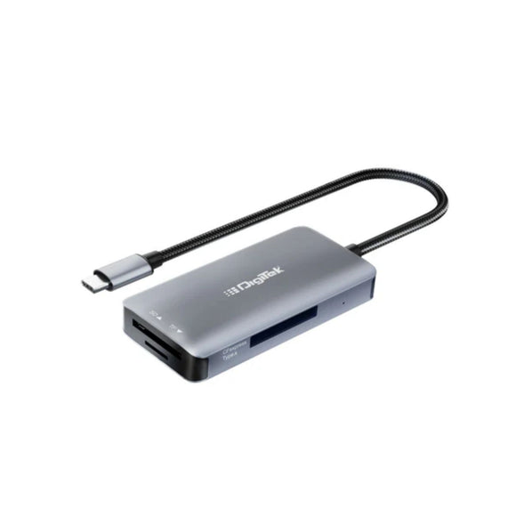 Digitek DCR 103 CFA 3 in 1 CF Express Type A/SD & TF Type C USB 3.2 Card Reader, Support SD/SDHC/SDXC/UHS-I/RS-MMC, Support Mac OS iPad OS Window Android Linux & Harmony, Bidirectional Data Transfer