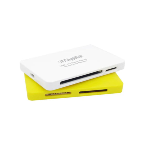 Digitek (DCR 022) USB 3.0 High Speed Card Reader | White | 4 Card slots | Multi Format Card Reader.