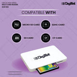 Digitek (DCR 022) USB 3.0 High Speed Card Reader | White | 4 Card slots | Multi Format Card Reader.