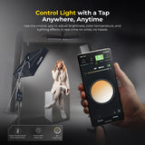Digitek®(DFFL 4060) 150W Bi-Color Flexible Fabric LED Light with Remote Control, 2700K-6500K±200K, 13500 Lux, RA 95+, 384 LEDs, 120° Beam Angle, Dimmable Video Light with Metal Frame, Diffuser and Honeycomb Grid for Photo & Videography