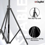 Digitek (DLS 9FT) Lightweight & Portable Aluminum Alloy Light Stand for Ring Light, Reflector, Flash Units, Diffuser, Portrait, Softbox, Studio Lighting & More Ideal for Outdoor & Indoor Shoots