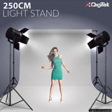 Digitek (DLS 9FT) Lightweight & Portable Aluminum Alloy Light Stand for Ring Light, Reflector, Flash Units, Diffuser, Portrait, Softbox, Studio Lighting & More Ideal for Outdoor & Indoor Shoots