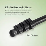 Digitek (DMP-55) Professional Monopod with Flip Lock, Max Load Capacity 4KG & Operating Height 160CM